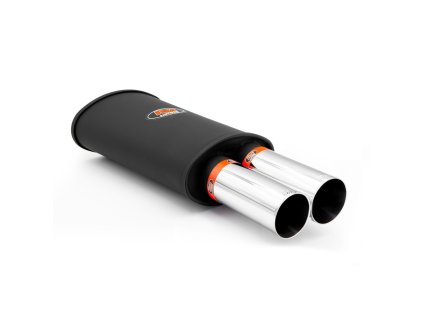 692369 sports silencer rm218 with two polished tips kpcp76 76 vstupni prumer 2x50 mm