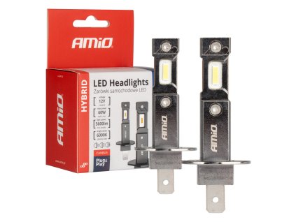 AMiO LED žárovky H1 6000K Hybrid série Canbus 60W