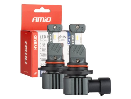 AMiO LED žárovky HB3 HIR1 H10 6000K Hybrid série Canbus 60W