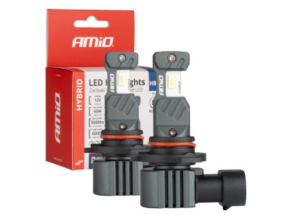 AMiO LED žárovky HB4 9006 6000K Hybrid série Canbus 60W