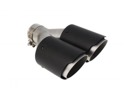 Koncovka výfuku 2x101mm, vstup 65mm, karbonová, matná, sada