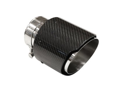 Koncovka výfuku 1x101 mm, vstup 76 mm, karbonová lesklá