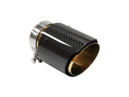 Koncovka výfuku 1x101 mm, vstup 76 mm, karbonová lesklá