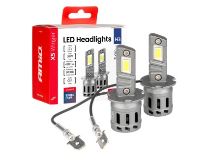 714814 led zarovky x5 series winger h3 6000k max 30w amio 03944