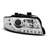 Přední světla Audi A4 8E 01-04 - chrom TUBE LIGHTS TRU DRL