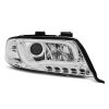 Přední světla Audi A6 01-04 - chrom TUBE LIGHTS TRU DRL