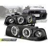 Přední světla BMW E36 91-98 Angel Eyes - sedan, compact, touring - černé