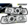 Přední světla BMW E36 91-98 Angel Eyes - sedan, compact, touring - chrom