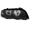 Přední světla BMW E46 Sedan Touring 98-01 LED Angel Eyes - černé