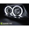 Přední světla BMW E90, E91 05-08 Angel Eyes CCFL - černé