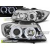 Přední světla BMW E90, E91 05-08, Angel Eyes - chrom