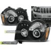 Přední světla Jeep Grand Cherokee 05-08 Angel Eyes - černé