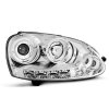 Přední světla VW Golf V 03-09 Angel Eyes + LED - chrom