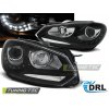 Přední světla VW Golf VI 08-12 s denním svícením, H7 + RL - černé