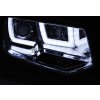 Přední světla VW T5 10+ s homologovaným denním svícením - chrom U-TYPE