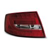 Zadní světla Audi A6 04-08 sedan - červené/krystal LED BAR 7PIN