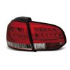 Zadní světla VW Golf VI 08- - červené/krystal LED BAR