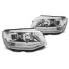 Přední světla VW T6 15+ s homologovaným denním svícením - chrom LED TRU DRL