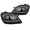 Přední světla Mercedes Benz ML W164 05-07 - černá LED SEQ