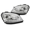 Přední světla Mercedes Benz ML W164 05-07 - chrom LED SEQ