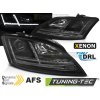 Přední světla Audi TT 06-10 8J černá LED SEQ XENON s AFS