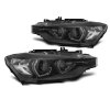 Přední světla BMW F30/F31 11-15 černá ANGEL EYES LED TRU DRL XENON