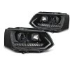 Přední světla VW T5 10-15 TUBE LIGHT DRL  SEQ černá