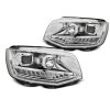 Přední světla VW T6 15-19 TUBE LIGHT DRL CHROME SEQ chrom