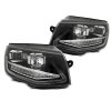 Přední světla VW T6 15-19 TUBE LIGHT DRL CHROME SEQ černá