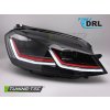 Přední světla VW GOLF 7 11/12-17 FULL LED DRL černé s červenou linkou