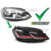 Přední světla VW GOLF 7 11/12-17 FULL LED DRL černé s červenou linkou