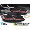 Přední světla VW GOLF 7 11/12-17 FULL LED DRL černé s červenou linkou