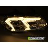 Přední světla BMW E92 / E93 LCI 10-13  XENON LED DRL žluté-chrom