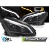Přední světla MERCEDES W204 11-14 LED SEQ DRL lesklé černé