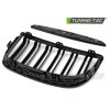 Přední maska, ledvinky BMW E90 / E91 05-08 lesklá černá, dvojitá žebra