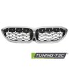 Přední maska, ledvinky BMW G20 / G21 19-22 stříbrná v diamantovém stylu - chrom