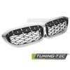 Přední maska, ledvinky BMW G20 / G21 19-22 stříbrná v diamantovém stylu - chrom