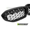 Přední maska, ledvinky BMW G20 / G21 19-22 chrom v diamantovém stylu - černá
