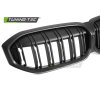 Přední maska, ledvinky BMW G20 G21 LCI 22- matná černá, dvojitá žebra