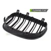 Přední maska, ledvinky BMW E60 / E61 03-10 matná černá, dvojitá žebra