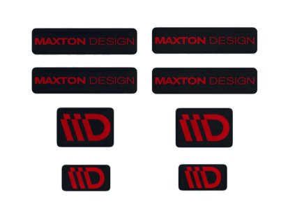 maxton design sada 3d samolepek 8 ks barva cerna cervena