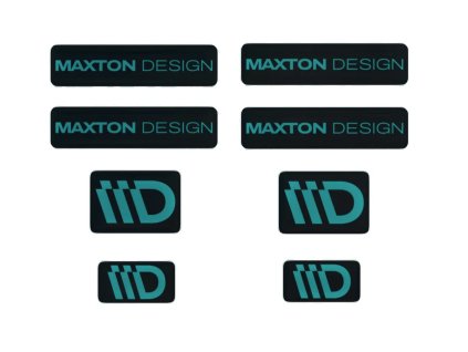 maxton design sada 3d samolepek 8 ks barva cerna tyrkysova
