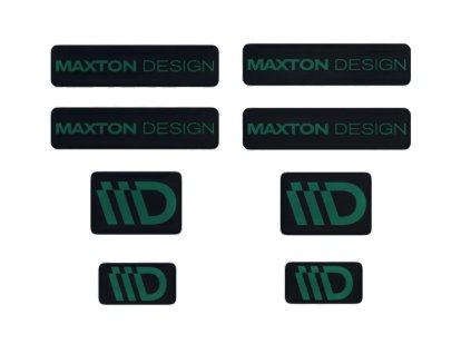 maxton design sada 3d samolepek 8 ks barva cerna zelena