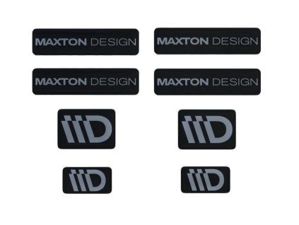 maxton design sada 3d samolepek 8 ks barva cerna seda