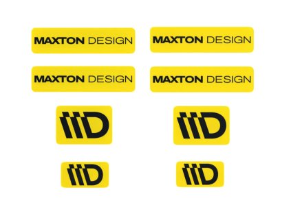 maxton design sada 3d samolepek 8 ks barva zluta black
