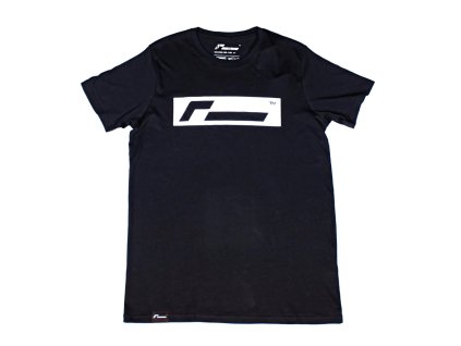 racingline cerne triko s bilym logem