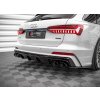 maxton design vlozka zadniho narazniku s imitacemi koncovek vyfuku pro audi s6 c8 cerny leskly plast abs s chromovymi koncovkami 11