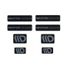 maxton design sada 3d samolepek 8 ks barva cerna seda