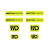 maxton design sada 3d samolepek 8 ks barva limetkova cerna