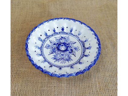 Miska karbovaná modro bílá 20 cm
